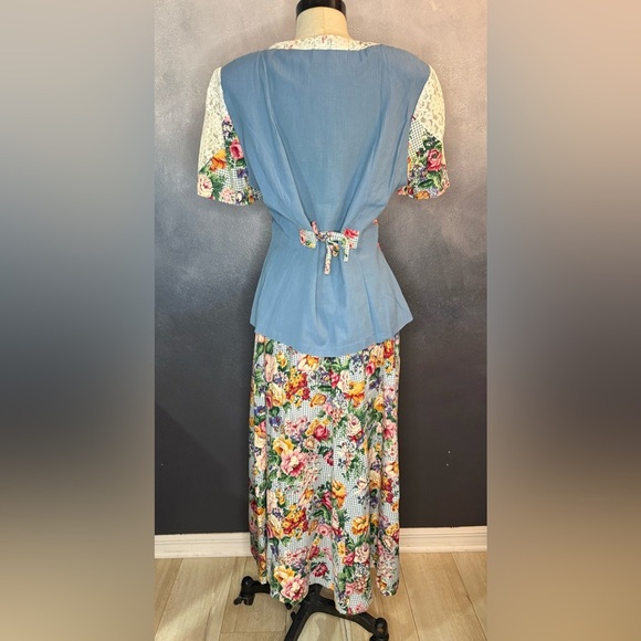 Vintage "Lacy Afternoon" Two-Piece Floral Dress Set by Shell Kepler – Size M - Picture 10 of 16